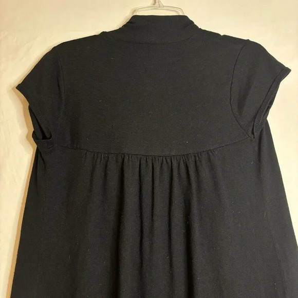 Eileen Fisher Women's Open Front Cap Sleeve Cardigan Sweater Black Size Small - Picture 7 of 11